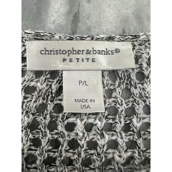 Christopher Banks- Grey Sweater Pullover Womens Petite Size Large - Picture 4 of 8